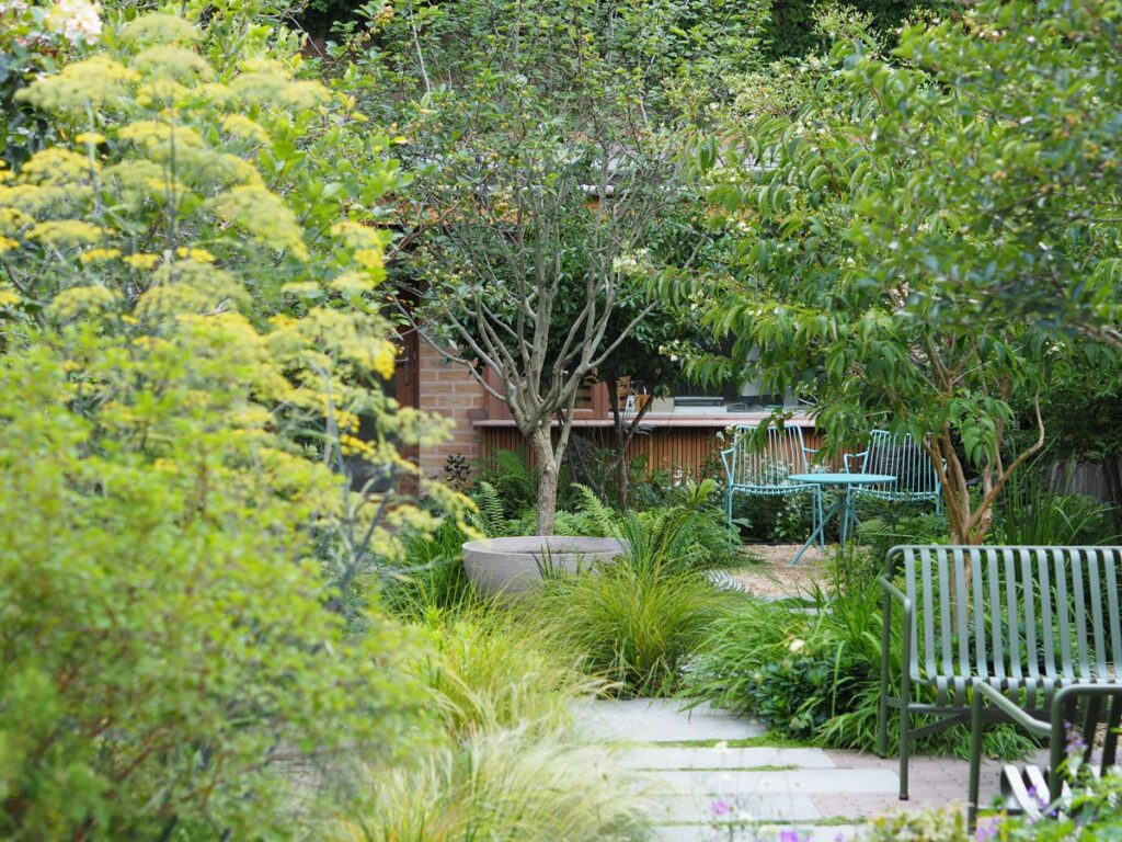 Дерева кущі структурні рослини structural plants гребля обмежений простір мала ділянка місце для відпочинку у саду