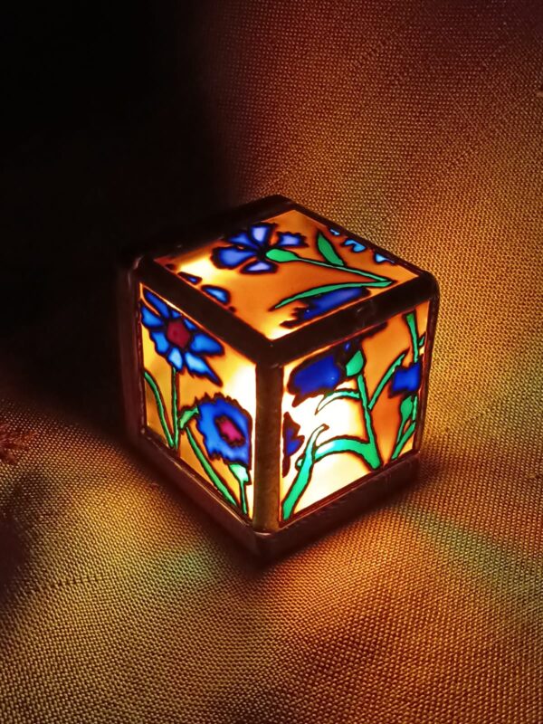 Нічник Волошка світильник лампа nightlight night light скло glass wood latern wood lamp glass paint